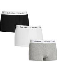 Calvin Klein Boxer Core Cotton Stretch 3 Pack Low Rise Trunk - Metallizzato