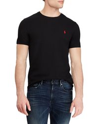 Polo Ralph Lauren Slim Fit Crew Neck T-shirt Korte Mouwen - Zwart