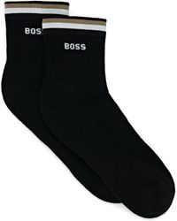 BOSS by HUGO BOSS Fashion Socks Short Rib Iconic - Noir