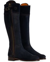 Penelope Chilvers Riding Oiled Suede Tassel Boots - Blue