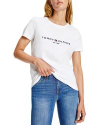 Tommy Hilfiger T-Shirt à Manche Courte Core Heritage Hilfiger - Blanc