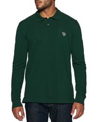 Paul Smith Zebra Logo Long Sleeve Polo-Shirt - Grün