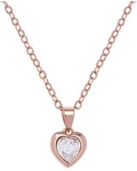 Ted Baker Hannela Crystal Heart Pendant Necklace - Metallic