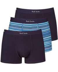 Herren Bekleidung Unterwäsche Boxershorts Paul Smith Baumwolle Set mit drei Boxershorts in Blau für Herren 