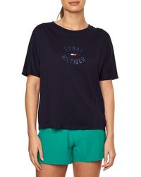Tommy Hilfiger Relaxed Th Graphic Tee Sports Top - Blauw