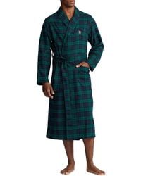 Polo Ralph Lauren Dressing Gown Shawl Robe - Blu