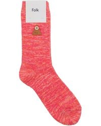 Folk Melange Fashion Socks - Roze