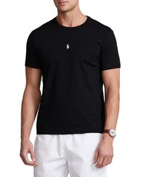 Polo Ralph Lauren Custom Slim Fit Jersey T-shirt Korte Mouwen - Zwart