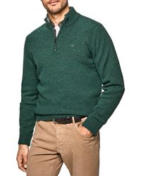 hackett half zip jumper