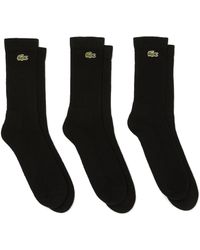 Lacoste High Cut 3 Pack Fashion Socks - Zwart
