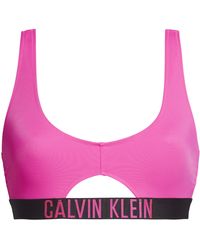Calvin Klein Haut de Bikini Cut Out Bralette - Rose