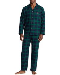 Polo Ralph Lauren Long Sleeve Set Pyjama - Blauw