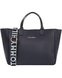 Tommy Hilfiger Iconic Satchel Handbag - Blauw