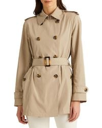 Lauren by Ralph Lauren Cotton Hooded Single-breasted A-line 