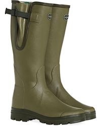 Le Chameau Neoprene-lined Vierzonord Wellington Boots in Green for Men Mens Shoes Boots Wellington and rain boots 