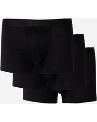 BOSS - 3-Pack Stretch-Cotton Trunks With Logo Waistbands - Lyst