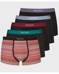 Paul Smith - 5-Pack Organic Cotton Signature Stripe Mixed Boxer Briefs - Lyst