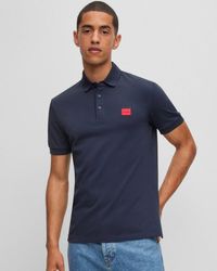 HUGO - Dereso232 Cotton-piqué Slim-fit Polo Shirt - Lyst