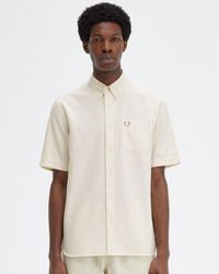 Fred Perry - Short Sleeve Oxford Shirt , Size: L - Lyst