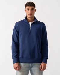 GANT - Regular Fit Shield Logo Half Zip Sweatshirt - Lyst