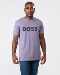 BOSS - Paul Curved Logo Contrast Collar Polo Shirt A/w - Lyst