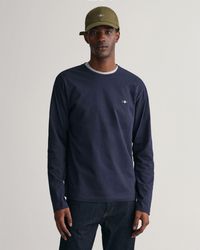 GANT - Regular Fit Long Sleeve Shield Logo T-Shirt - Lyst