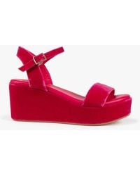 Penelope Chilvers - Girasol Velvet Platform Sandal - Lyst