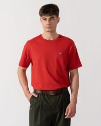 GANT - Regular Fit Short Sleeve Shield Logo T-Shirt - Lyst