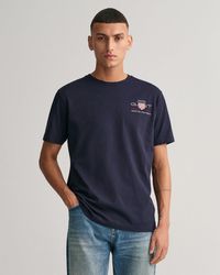 GANT - Regular Fit Embroidered Archive Shield T-Shirt - Lyst