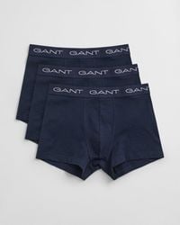 GANT - 7-Pack Regular Waist Boxer Trunks, Marine - Lyst