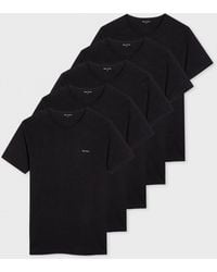 Paul Smith - 5-Pack Logo Organic T-Shirts - Lyst