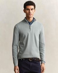 GANT - Classic Cotton Half Zip Jumper - Lyst