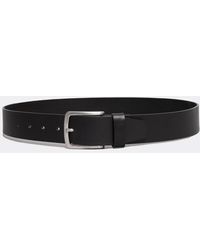 BOSS - Jor-v Italian-leather Belt With Logo-engraved Buckle - Lyst