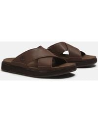 Timberland - Casco Cove Cross Strap Full Grain Leather Sandals - Lyst