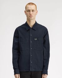 Fred Perry - Seersucker Overshirt - Lyst