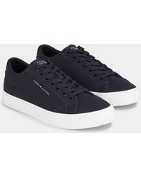 Tommy Hilfiger - Th Hi Vulc Detail Low Canvas Trainers - Lyst