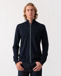 Paul Smith - Ps Full Zip Funnel Neck Sweater - Lyst