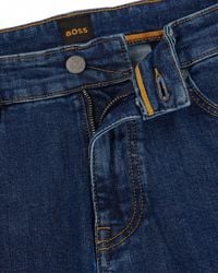 BOSS - Delaware Bc-c Slim Fit Comfort Stretch Blue Denim Jeans - Lyst