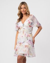 Ted Baker - Sangro Angel Sleeve Fit And Flare Mini Dress - Lyst