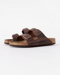 Birkenstock - Arizona Soft Footbed Oiled Leather Sandals - Lyst