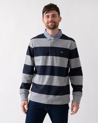 GANT - Regular Fit Chambray Stripe Heavy Rugger - Lyst