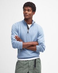 Barbour - Cotton Half Zip Jumper - Lyst