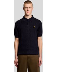 Lyle & Scott - Linen Blend Short Sleeve Knitted Polo - Lyst