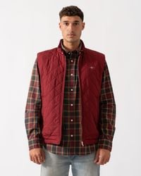 GANT - Quilted Windcheater Vest - Lyst