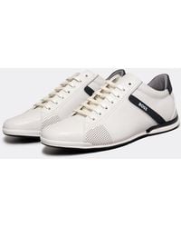 BOSS - Saturn Leather Lux Low Profile Trainers - Lyst