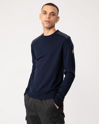 Belstaff - Kerrigan Merino Wool Crew Neck Jumper - Lyst