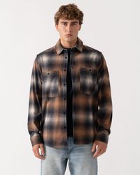 Belstaff - Outpost Shirt Brushed Cotton Flannel - Lyst
