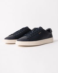 BOSS - Kieran Grained-Leather Trainers With Rubber Sole - Lyst