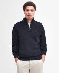 Barbour - Essential Lambswool Half-Zip Jumper - Lyst