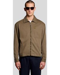 Lyle & Scott - Enzyme Wash Zip Overshirt - Lyst